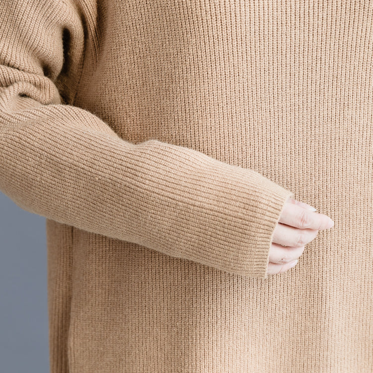 Comfy Sweater Dress Outfit Quotes High Neck Baggy Dark Gray Baggy Knitwear