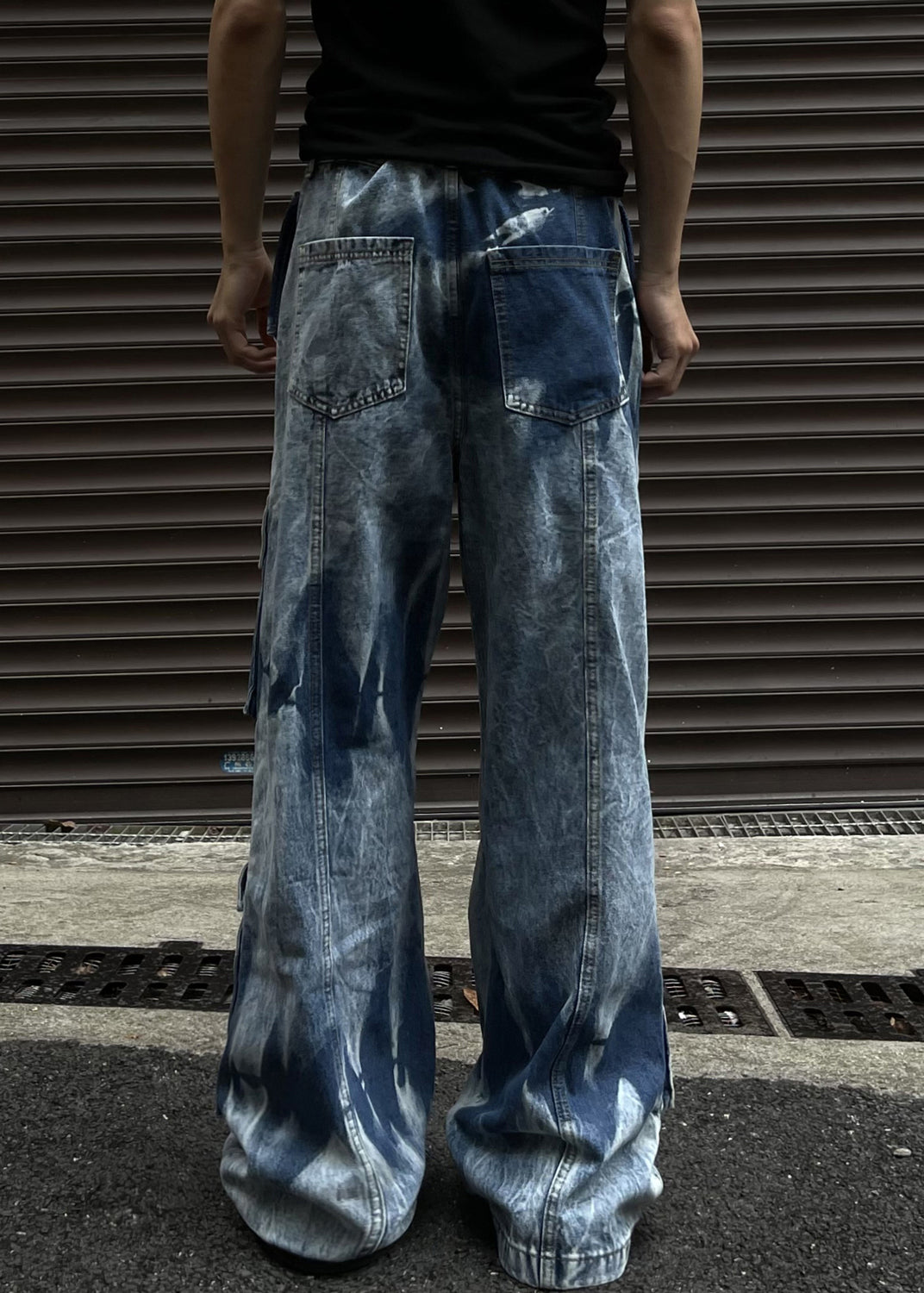 Cool Blue Button Pockets High Waist Denim Pants Summer