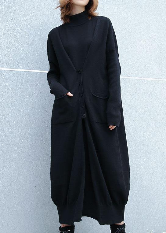 Cozy Two Ways to Wear Sweater Weather Moda Black Mujer Knit Dress Fall