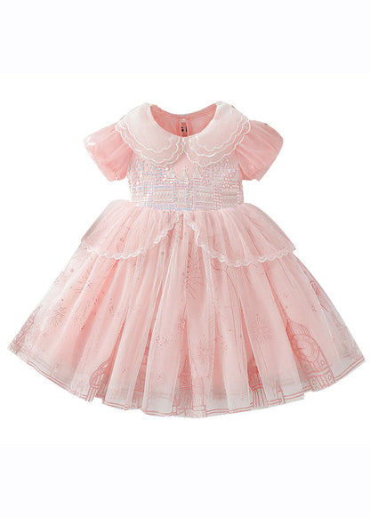 Blue Ruffled Patchwork Tulle Vacation Long Dresses Summer