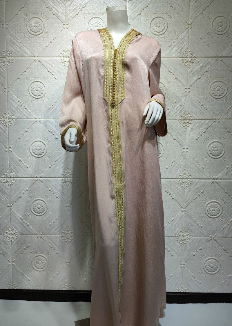 Champagne Patchwork Velour Holiday Hooded Maxi Dress Long Sleeve