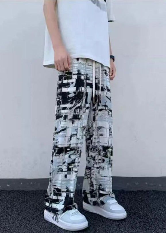 Oversized Print Cotton Pants Clothing Spring