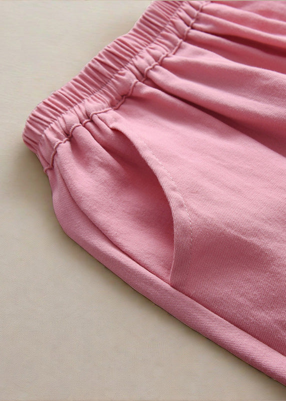 Pink Pockets Kids Trousers Spring