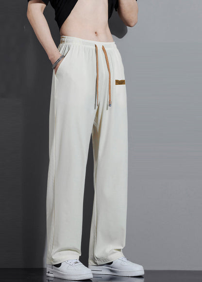 White Oversized Cotton Pants Trousers Spring