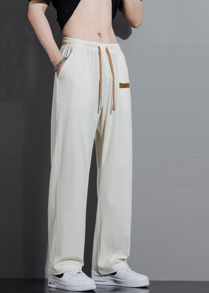 White Oversized Cotton Pants Trousers Spring