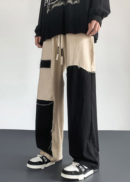 Diy Asymmetrical Patchwork Cotton Pants Clothing Spring