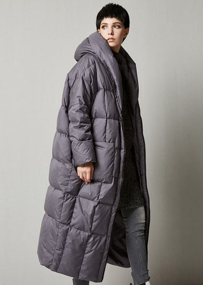 Diy Black Zippered Pockets Thick Winter Duck Down Coat