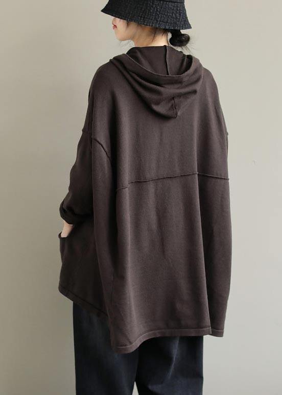 Diy Hooded Cinched Spring Clothes for Pattern Chocolate Top