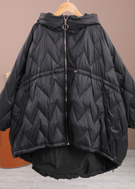 Diy Khaki Cinched Pockets Cotton Blend Winter Down Coat