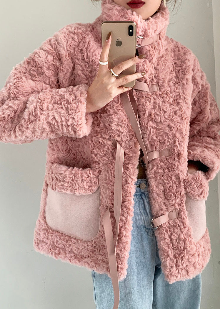 Diy Light Green Pockets Faux Fur Winter Outwear