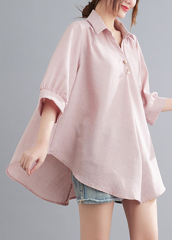 Diy Pink Cozy Linen Shirt Summer