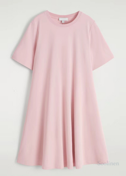 Diy Pink Oversized Cotton Tea Dress Summer