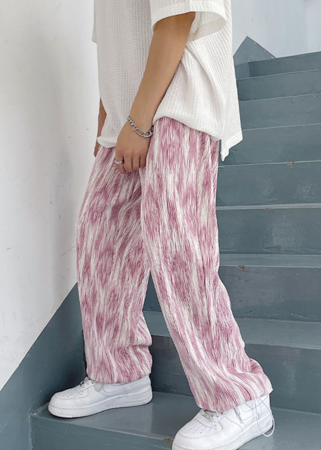 Diy Pink Oversized Tie Dye Cotton Pants Apparel Spring