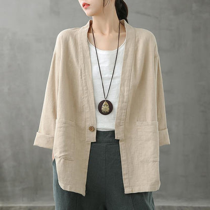 Diy Beige Shirts V Neck Pockets Clothing Shirt