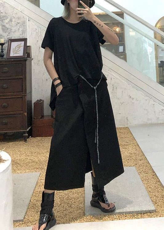 Diy Black Cotton Clothes for False Suit Traveling Summer Dress
