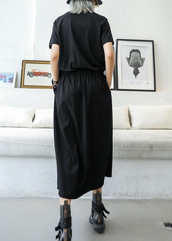 Diy Black Cotton Clothes for False Suit Traveling Summer Dress