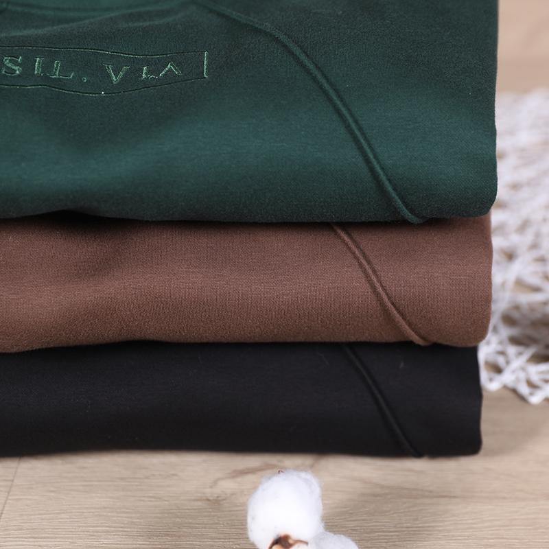 Diy Blackish Green Clothes for O Neck Embroidery Tunic Spring Tops