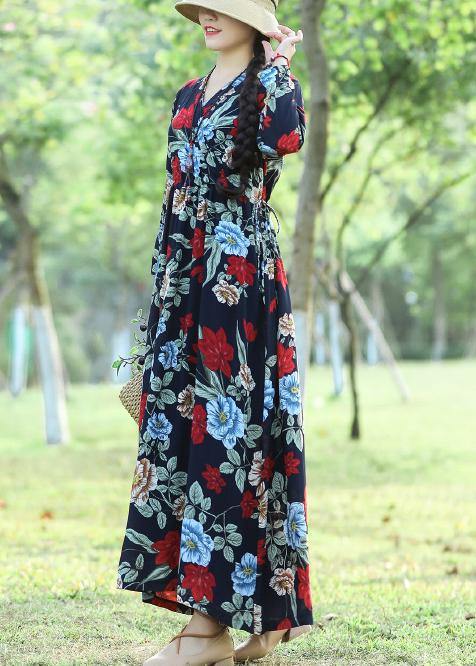 Diy Blue Cotton Tunics for Shape Prints Cotton Robes Summer Dress
