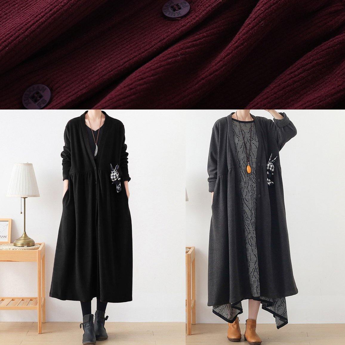 Diy Gray Tunics for Work V Neck Cinched Coats