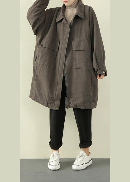 Diy Gray Green Clothes Gifts Zippered Spring Jackets