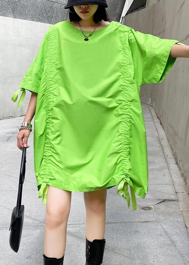 Diy Green Cotton Clothes for Drawstring Summer Dresses