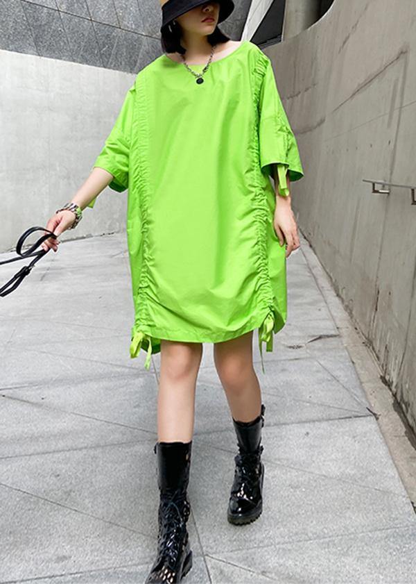 Diy Green Cotton Clothes for Drawstring Summer Dresses