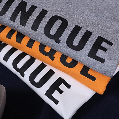 Diy Hooded Half Sleeve Shirts Sewing Light Gray Letter Tops