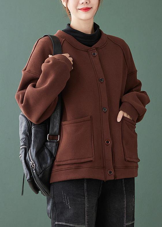Diy O Neck Button Down Maxi Coat Chocolate Baggy Coats