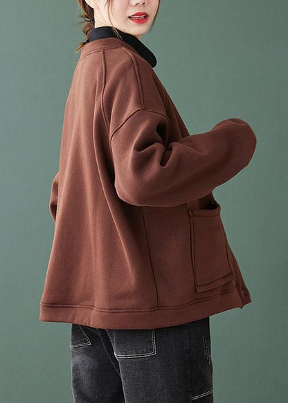 Diy O Neck Button Down Maxi Coat Chocolate Baggy Coats