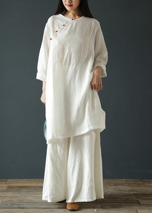 Diy O Neck Linen Summer Shirts Wardrobes White Blouses