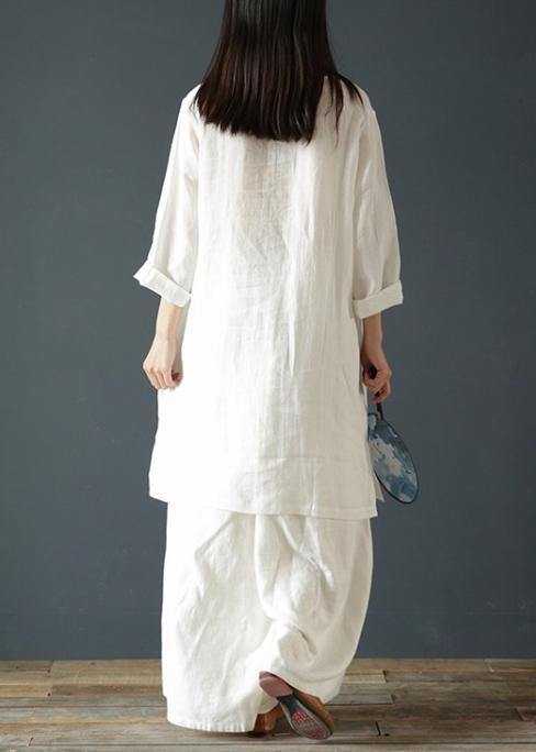 Diy O Neck Linen Summer Shirts Wardrobes White Blouses