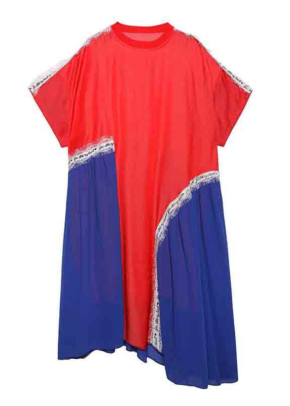 Diy O Neck Patchwork Tulle Cotton Neckline Green Maxi Dresses