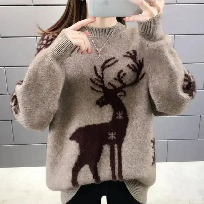Christmas Sweater Reindeer Sweater for Winter
