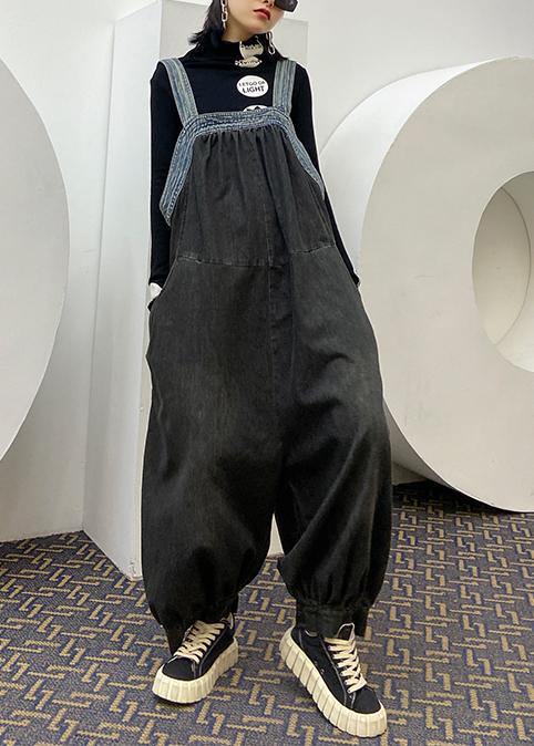 Denim Overalls New Nine-point Lantern Pants Female Summer Jumpsuit
