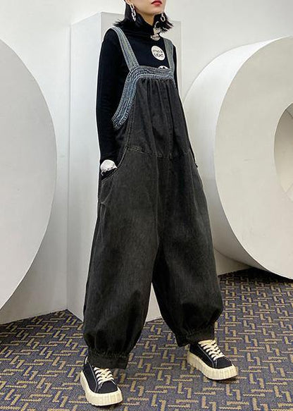 Denim Overalls New Nine-point Lantern Pants Female Summer Jumpsuit