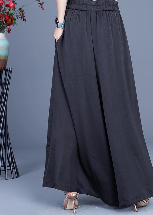 Diy Apricot Bamboo Button Wide Leg Pants Summer