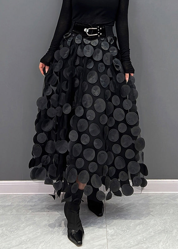Red Dot Patchwork Tulle Skirt Fall
