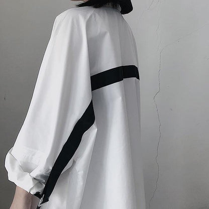 Lapel Side Open Spring Dresses Shape White a Line Dresses