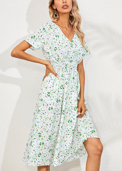 Light Blue Slim Long Dress Summer