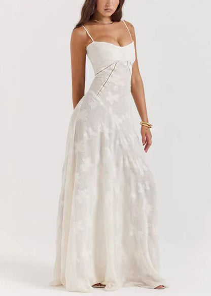 Pink Lace Up Lace Spaghetti Strap Dress Sleeveless