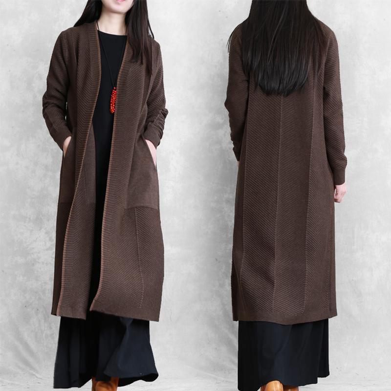 Chocolate Coat Long Coat Pockets