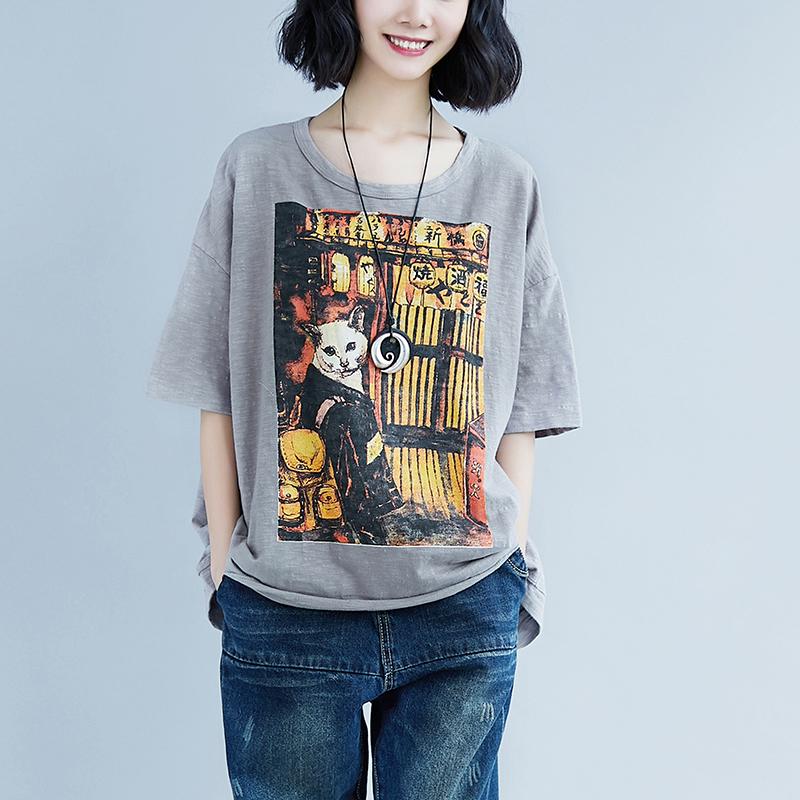 Cotton Tops Short Sleeve Summer Cotton Tops