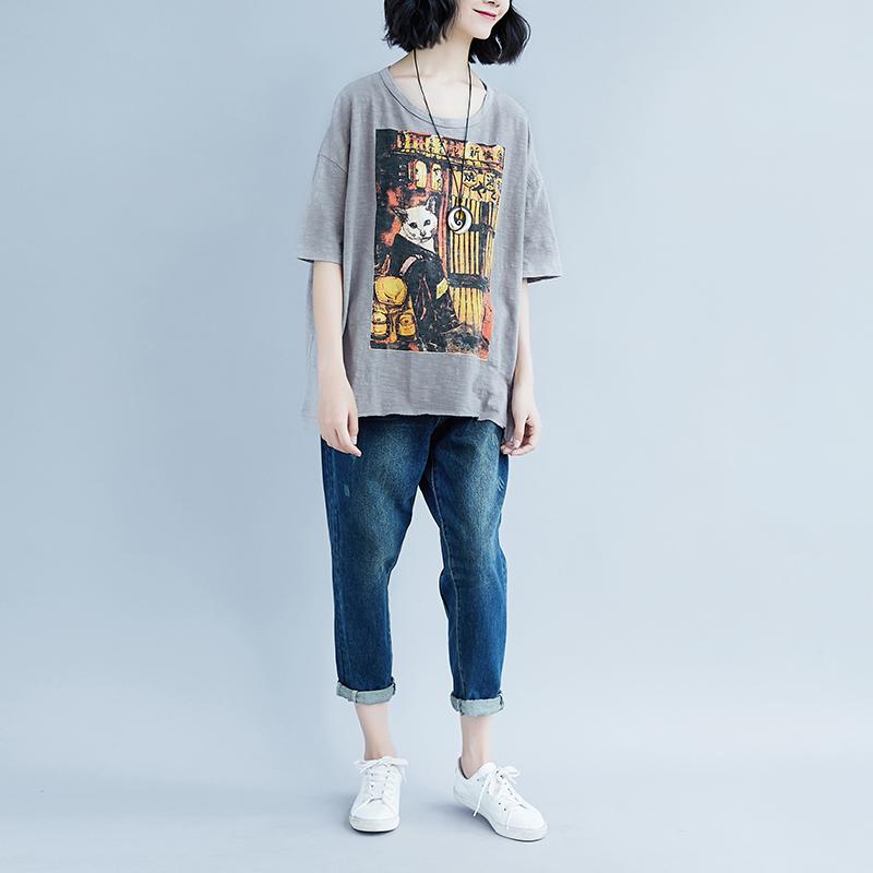 Cotton Tops Short Sleeve Summer Cotton Tops