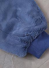 Hooded Winter Outfit Blue Silhouette Coat