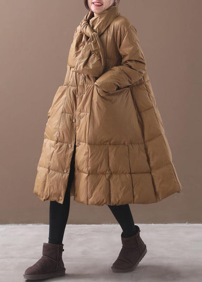 Khaki Winter Parkas Winter Jacket Hooded Outwear Thick