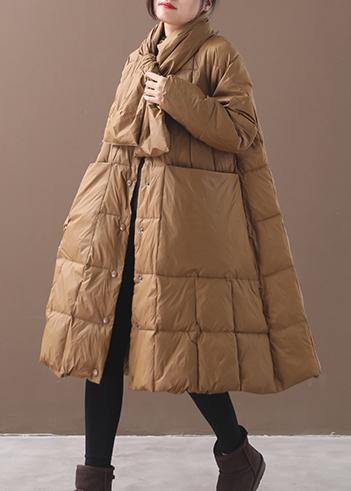 Khaki Winter Parkas Winter Jacket Hooded Outwear Thick