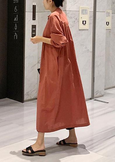 Lantern Sleeve Cotton Dresses Inspiration Brown Maxi Dresses