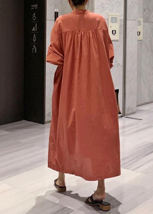 Lantern Sleeve Cotton Dresses Inspiration Brown Maxi Dresses