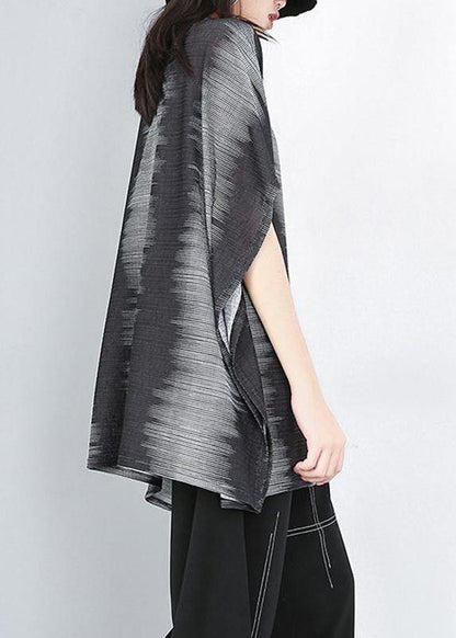 Linen Shirts Fine Round Neck Batwing Sleeve Blouse