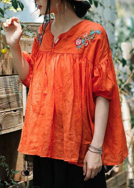 Linen Shirts Tunic Top